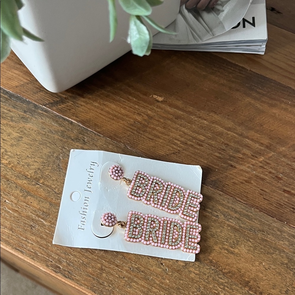 Pink Bride Earrings